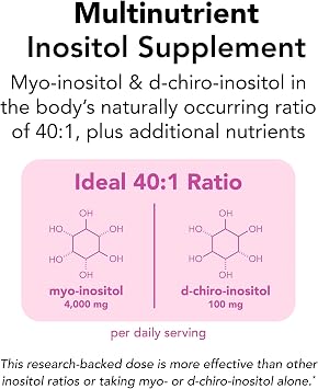 Theralogix Ovasitol Plus Metabolic Health Supplement - Myo-Inositol & D-Chiro Inositol+Chromium Picolinate+Alpha-lactalbumin & Vitamin D - 90-Day Supply - Unflavored - 180 Count