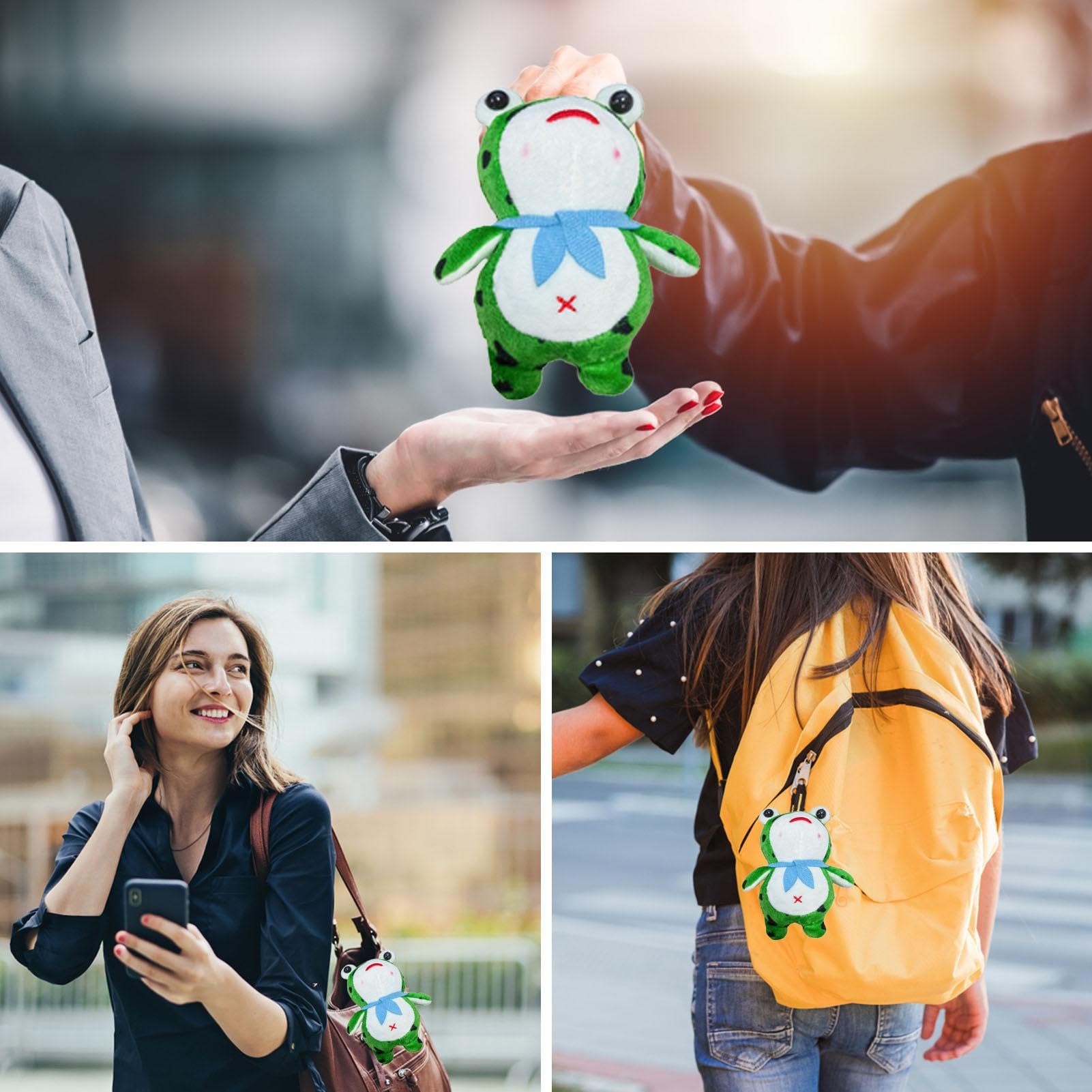 Llavero De Felpa Con Colgante De Rana Guisante – Adorno Para Mochilas, Carteras Y Llaves, Juguete Anti-estrés Para Niños Y Adultos