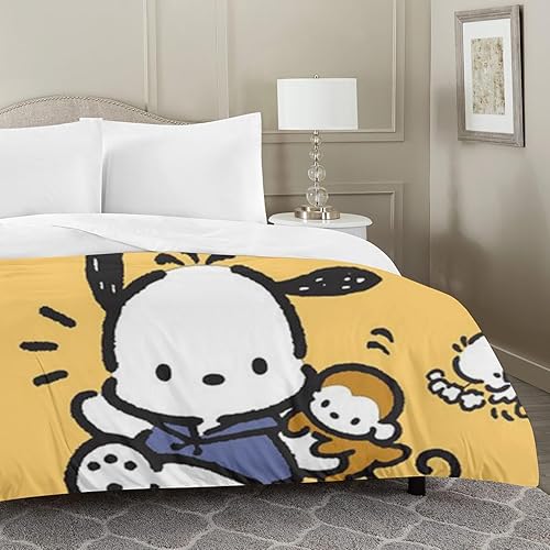 Miniatura 2 de RODES Pochacco - Juego de edredón para niñas y niños, ropa de cama Kawaii para niños y cachorros, juego de ropa de cama con estampado de perro animé
