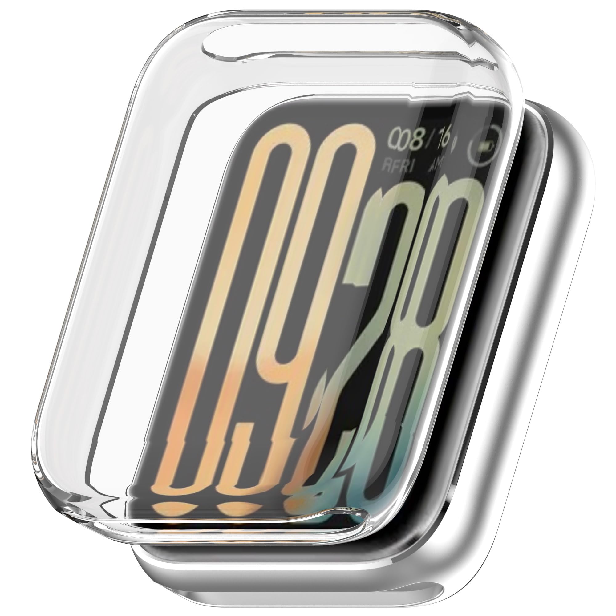 FTRONGRT Etui kompatybilne z Xiaomi Smart Band 9 Pro, odporne na zarysowania, miękkie powlekanie TPU, kompleksowa ochrona, etui do zegarka Xiaomi Smart Band 9 Pro, przezroczyste