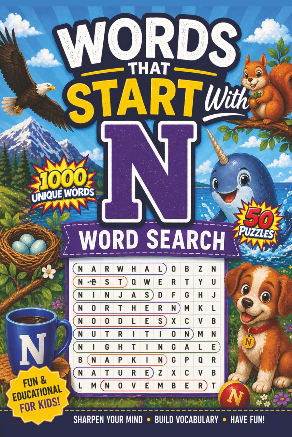 Words That Start With N Word Search: A Thoughtfully Curated Word Search Book Celebrating Words That Begin with N