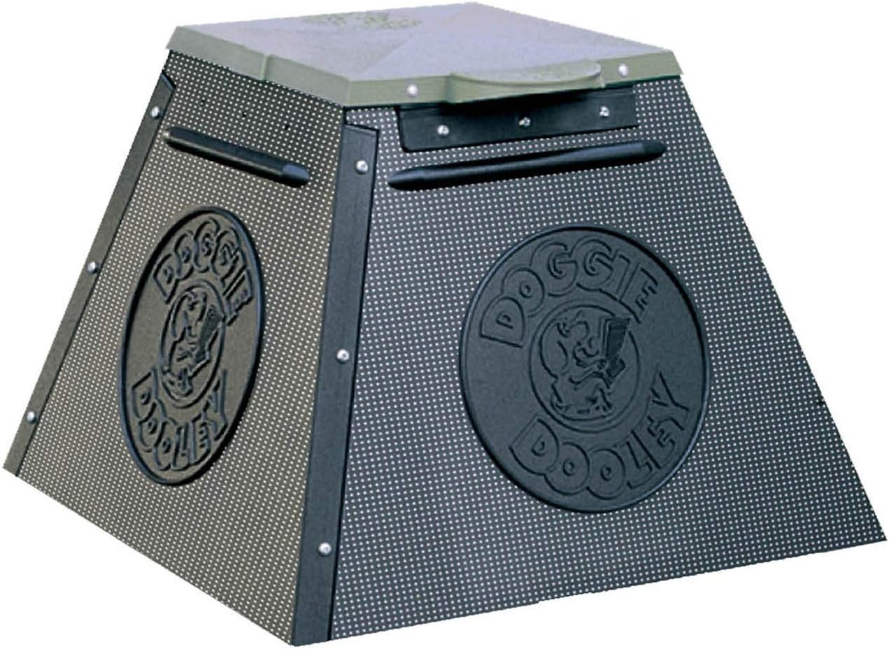 Pet Waste Digester - Leach-Bed Style - In-Ground Dog Waste Disposal System for 1 Large or 2 Small Dogs - Digester Starter, Durable Plastic Tank & Foot-Operated Lid - Made in USA - Beige