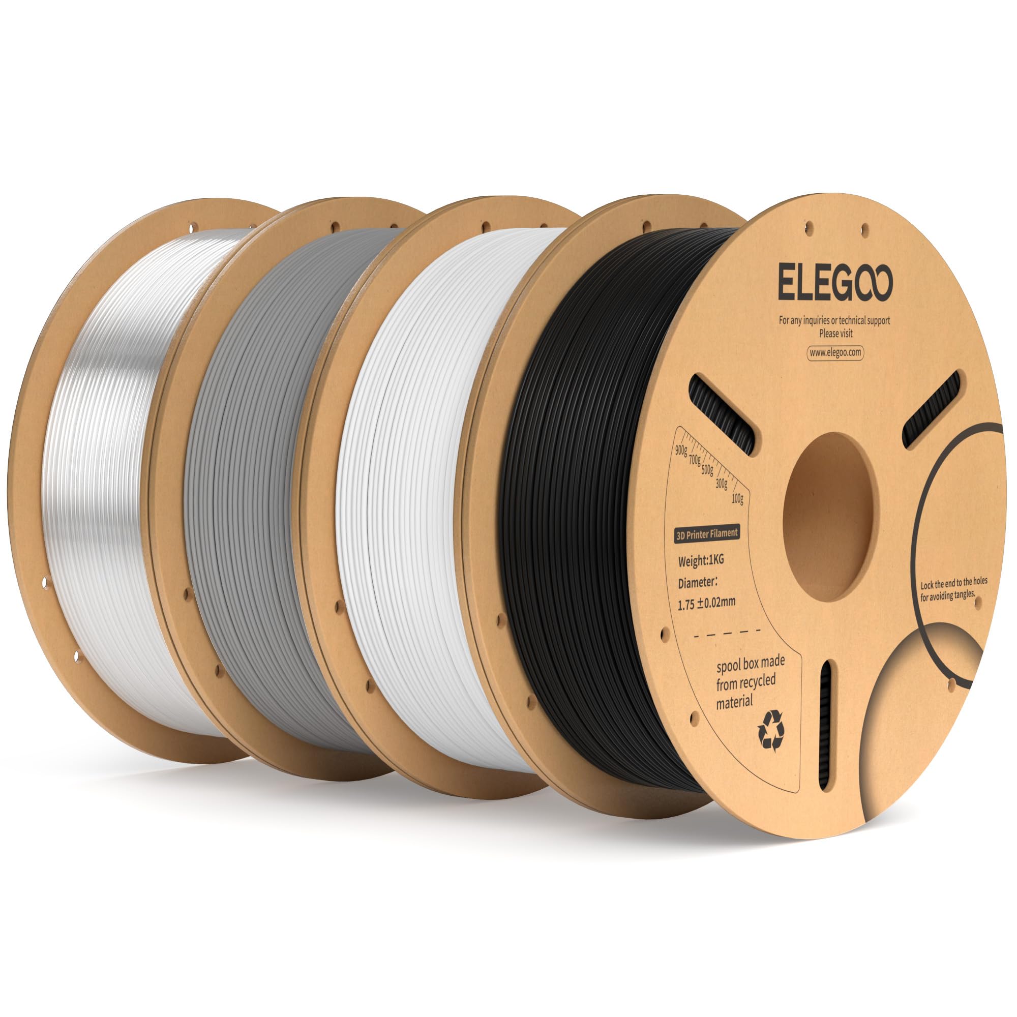 ELEGOO Filamento PLA+ 1.75 2KG Blanco, Filamento PLA Plus para Impresora 3D, Precisión Dimensional +/- 0.02mm, Carrete Filamento 3D,para Mayoría Impresoras 3D — view 12