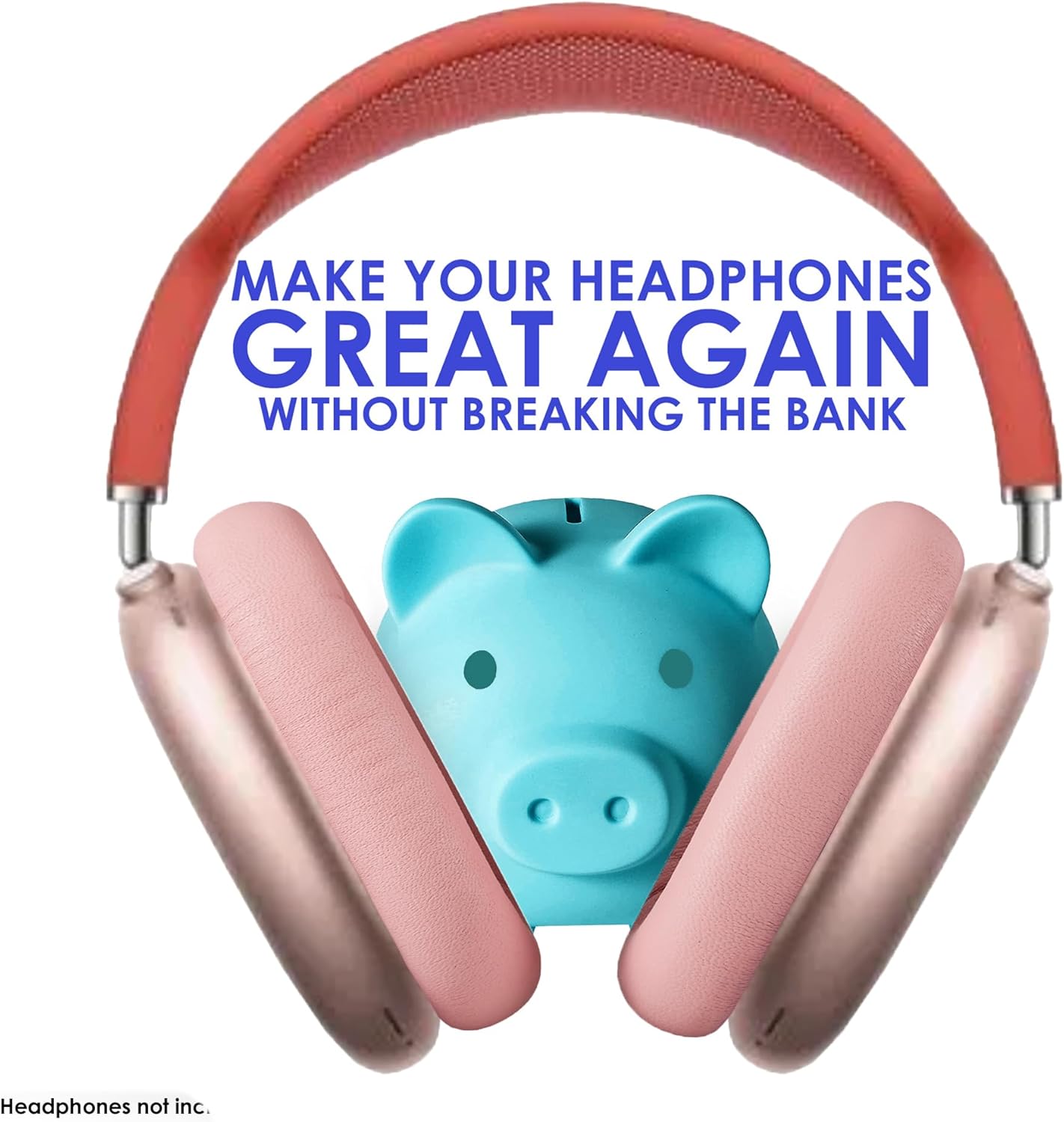 AHG Accessory House Global Upgraded Sheepskin Leather Replacement air pods max Ear Cushions Pads Compatible with Apple AirPods Max Headphones (Pink). Easy DIY Fit | High-Density Foam | Strong Magnet