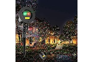 Mesmerizing Christmas Laser Light Projector: Dazzle Your Yard with Festive Red and Green Stars