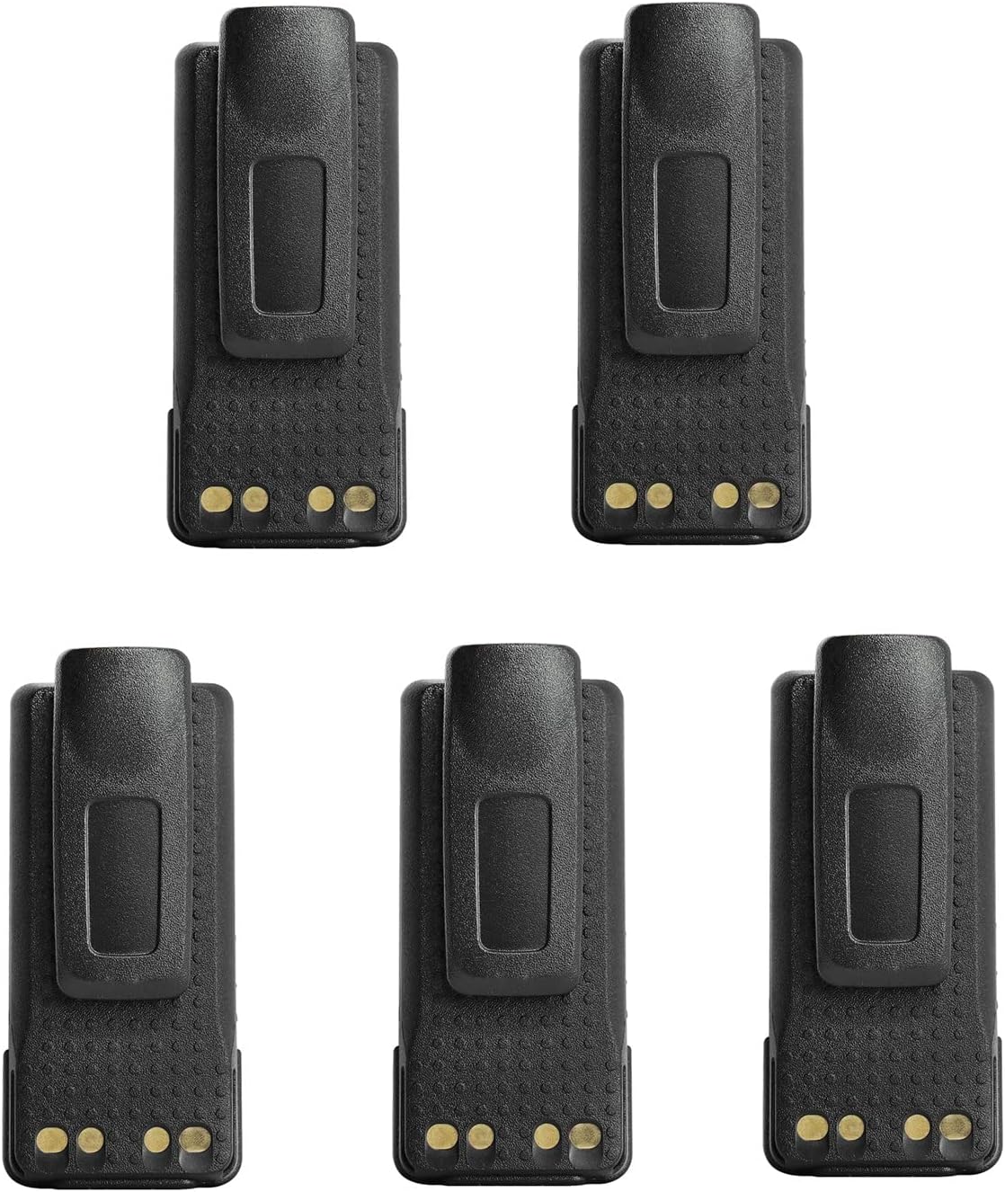 5 Pack PMNN4409 PMNN4409AR PMNN4493A PMNN4491BR PMNN4491 PMNN4412 2600mAh Li-ion Battery Replacement for XPR3300 XPR3300e XPR3500 XPR3500e XPR7580 XPR7580e XPR7550 XPR7550e APX4000 Radio with Clip