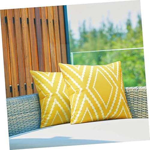 Miniatura 5 de Homoyoyo 2pcs Outdoor Waterproof Pillowcase Geometric Throw Pillow Cover Geometric Pillow Cover Throw Pillows Cover Pillow Covers Green Home Decor