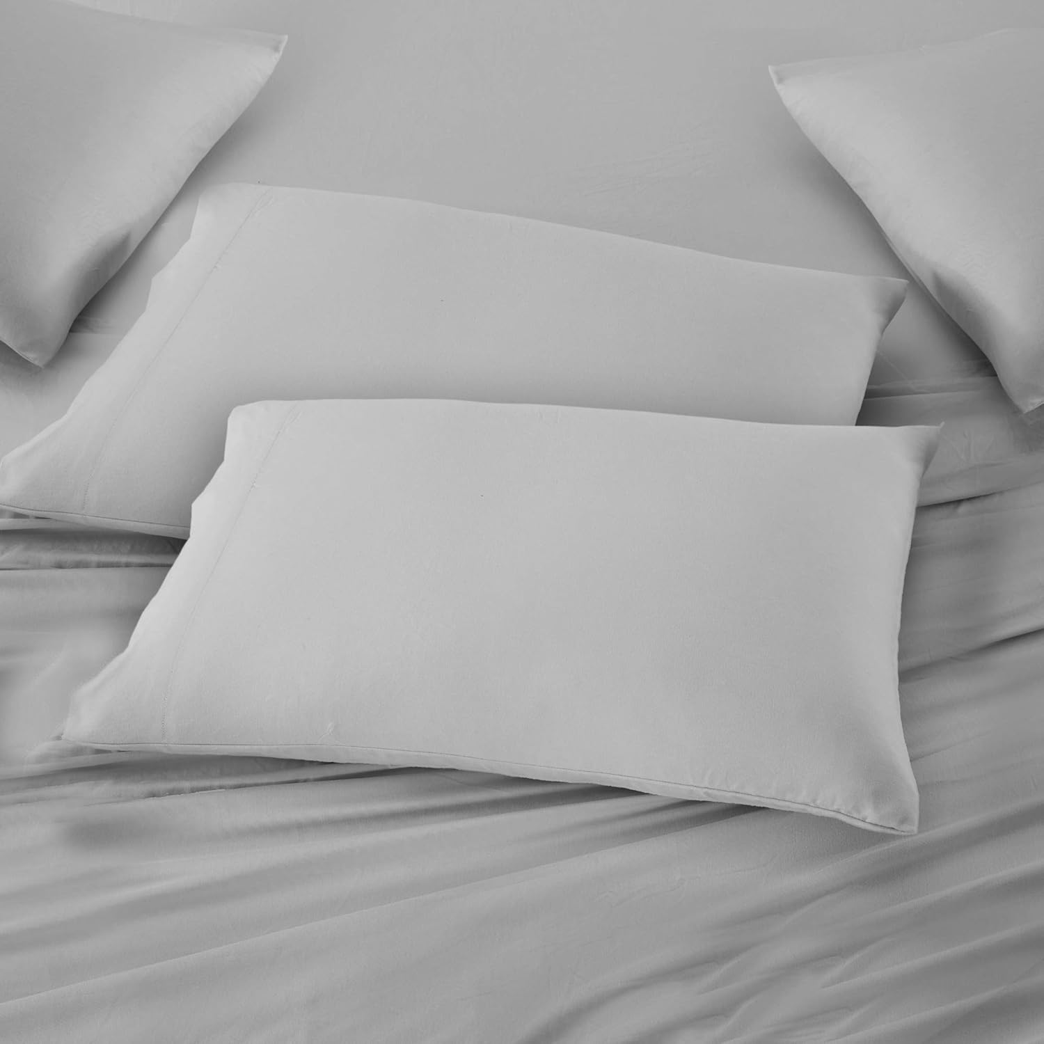 Modern Threads Garment Washed Super Soft 6-Piece Microfiber Extra Soft Bedding Sheets & Pillowcase Set, Deep Pocket up to 16 inch Mattress Silver Gray King
