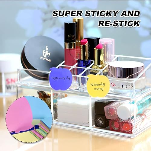 Miniatura 3 de Notas adhesivas, notas autoadhesivas, pestañas adhesivas de colores para cuadernos, estudio bíblico, suministros de oficina, 2.75 x 2.75 pulgadas,