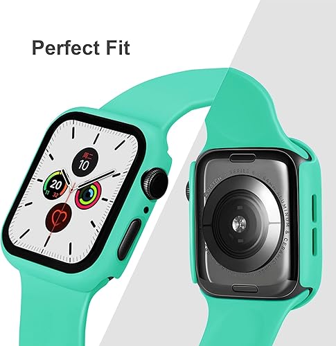 Vista 48 de Correa de silicona deportiva y funda con protector de pantalla para Apple Watch Series 11, Series 10, Series 9, Series 8, Series 7, Series 6 SE