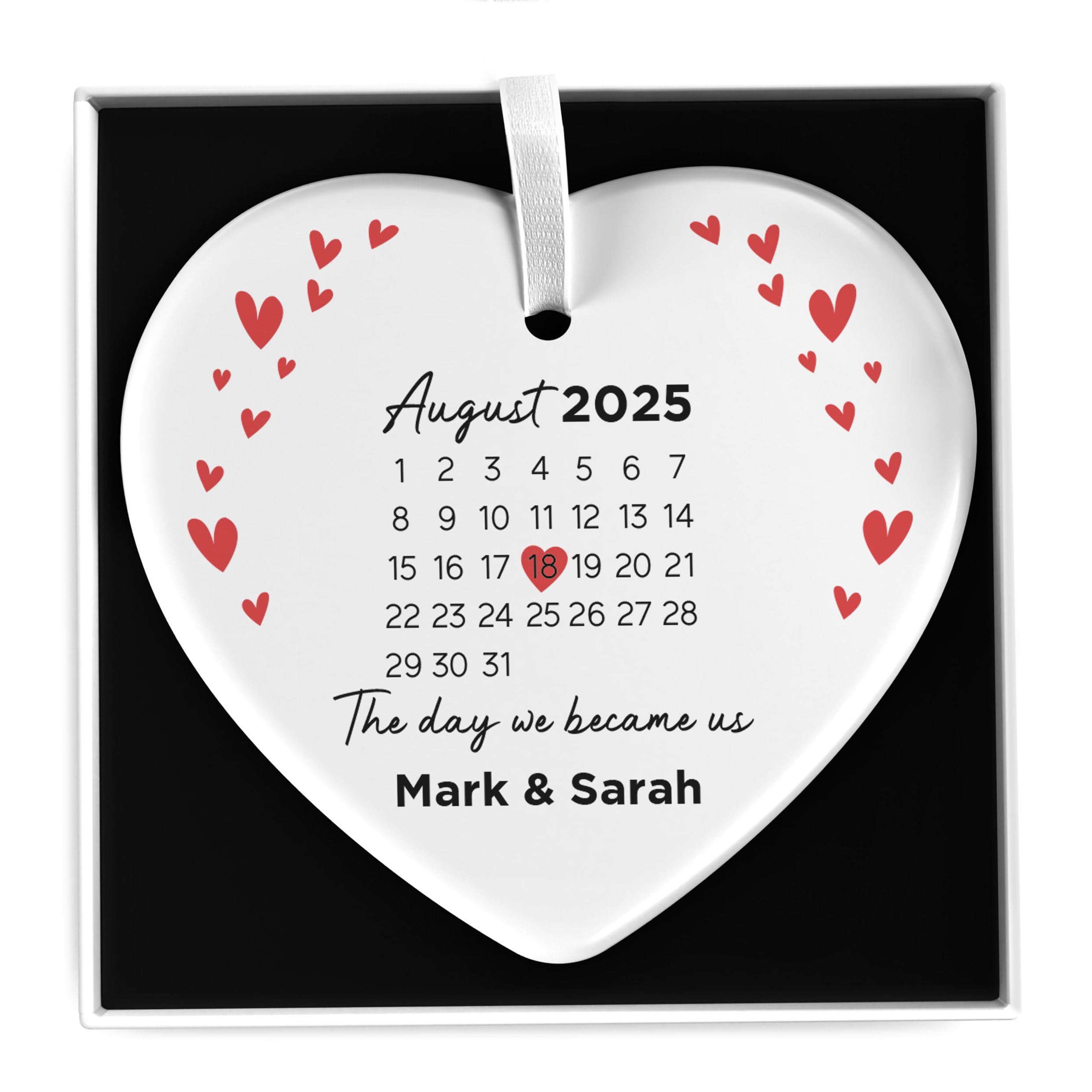 Beecreative Special Date Gifts For Him Or Her, Personalised Wedding