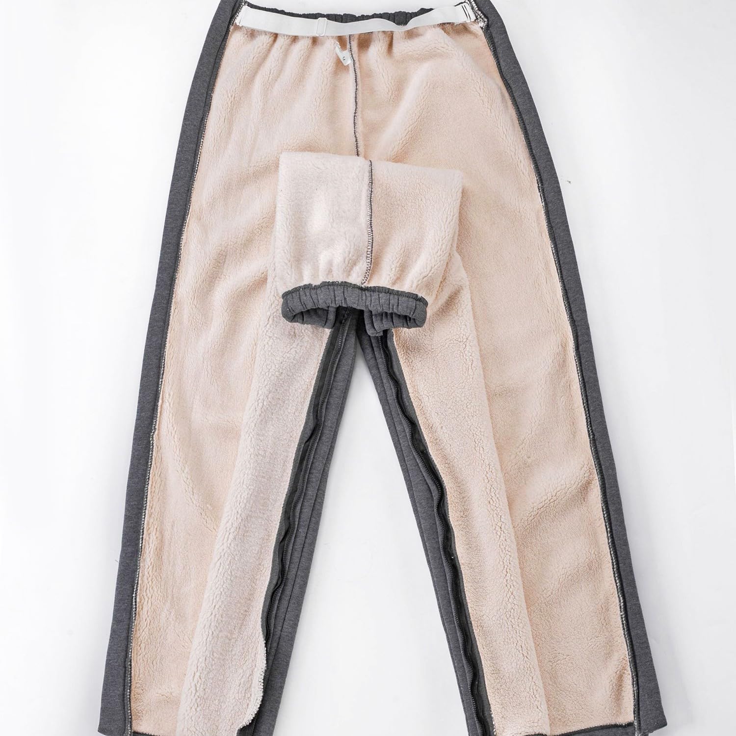 REHOOF Pantaloni Termici con Cerniera Laterale, Pantaloni da Jogging A Gamba Larga, Pantaloni Riabilitativi per Uomo, Facili da Indossare E da Togliere per Ospedali, Assistenza Domiciliare Men A,L