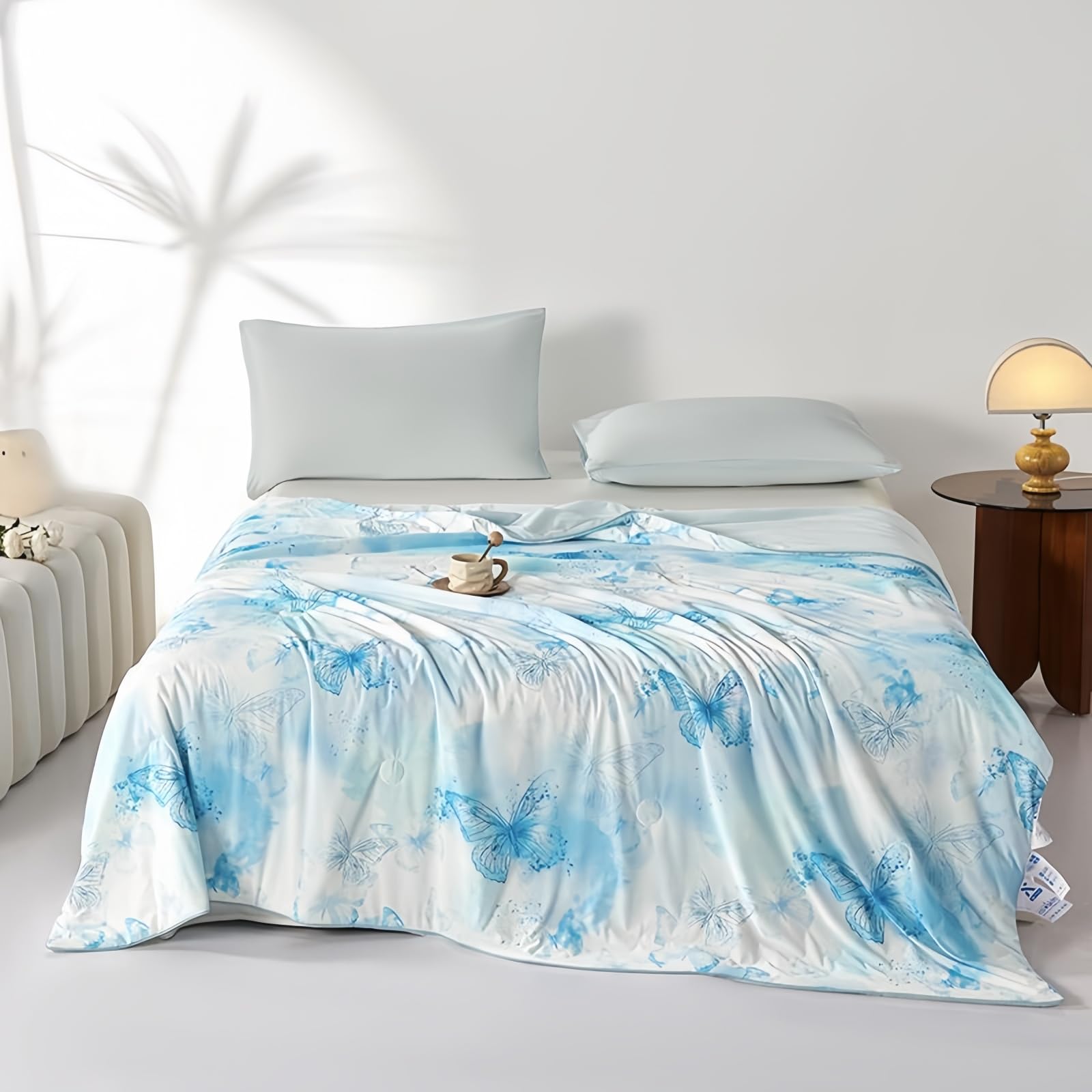 Cubrecama reversible de mariposa acuarela para renovar tu habitación este verano