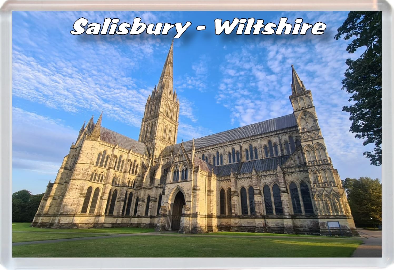 Baked Bean Store Multicolor Salisbury Cathedral - Wiltshire - 96 X 67Mm Jumbo Fridge Magnet/Magnets Bbfhm930