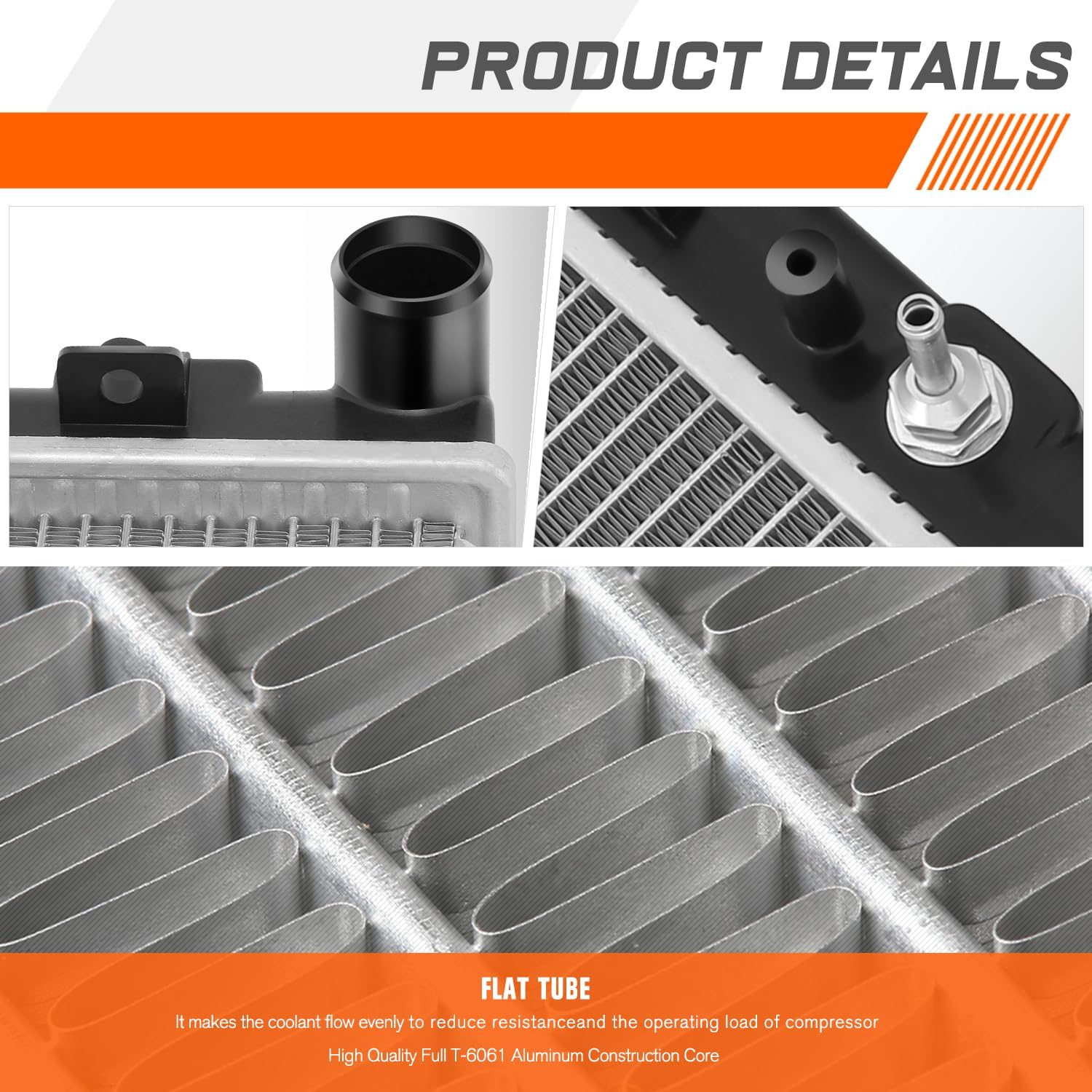 PM PERFORMOTOR DPI 2674 Cooling Radiator Replacement Compatible with Subaru Forester Non Turbo 2003-2005 2.5L, 27-3/16" W X 14-1/8" H X 5/8" D, 1-9/16" Inlet / 1-1/2" Outlet