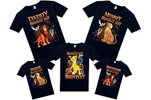Lion King Birthday Shirt, Family Matching Shirts, Theme Party, Hakuna Matata Kids Tee