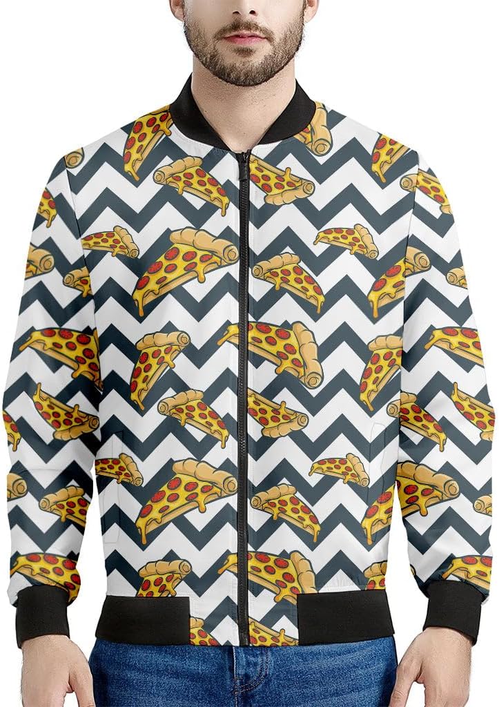 Black Snakeskin Print Men's Bomber Jacket