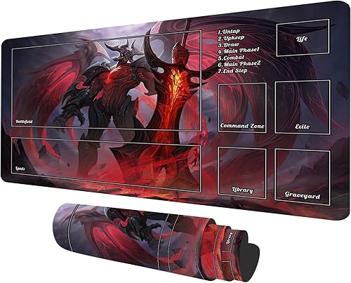MTG - Alfombrilla de juego de mesa de 23.6 x 13.7 pulgadas, alfombrilla de juego para MTG, TCG, CCG, tarjetas, juegos, mesa grande, tapete de juego,