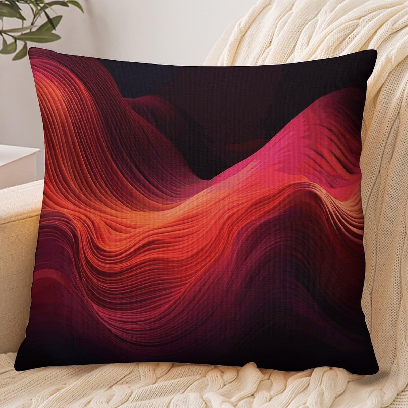 Fekiloot Style Gradient Red Pillowcase Pillow Sham Pillow Case
