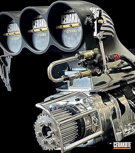 Miniatura 2 de CERAKOTE Glacier Silver Coating Kit (C-7700 16 oz) - Todo lo necesario para rociar Cerakote - Curado al aire - Revestimiento de cerámica duradero de