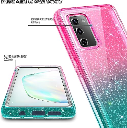 Miniatura 8 de NZND Funda para Samsung Galaxy S20 FE 5G con protector de pantalla integrado, funda protectora de cuerpo completo a prueba de golpes, resistente a