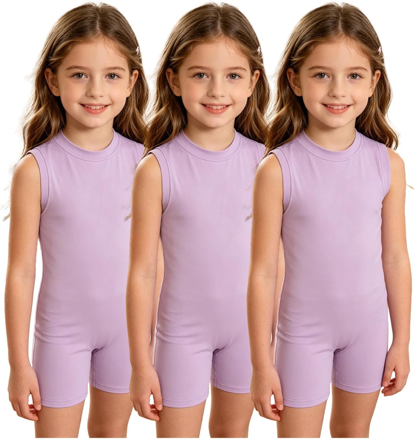 3 Pack Special Needs Adaptive Clothing for Kids Boys Girls Sleeveless Anti-strip Romper Zip Back Jumpsuit