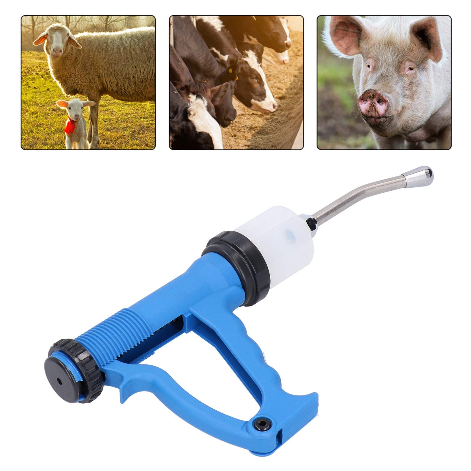 Seringue Continue Seringue Pour Bétail Injecteur Continu Réglable Seringue Pour Bétail Pistolet Injecteur Accessoire Vétérinaire Pour Porcs Bovins Moutons 70 Ml