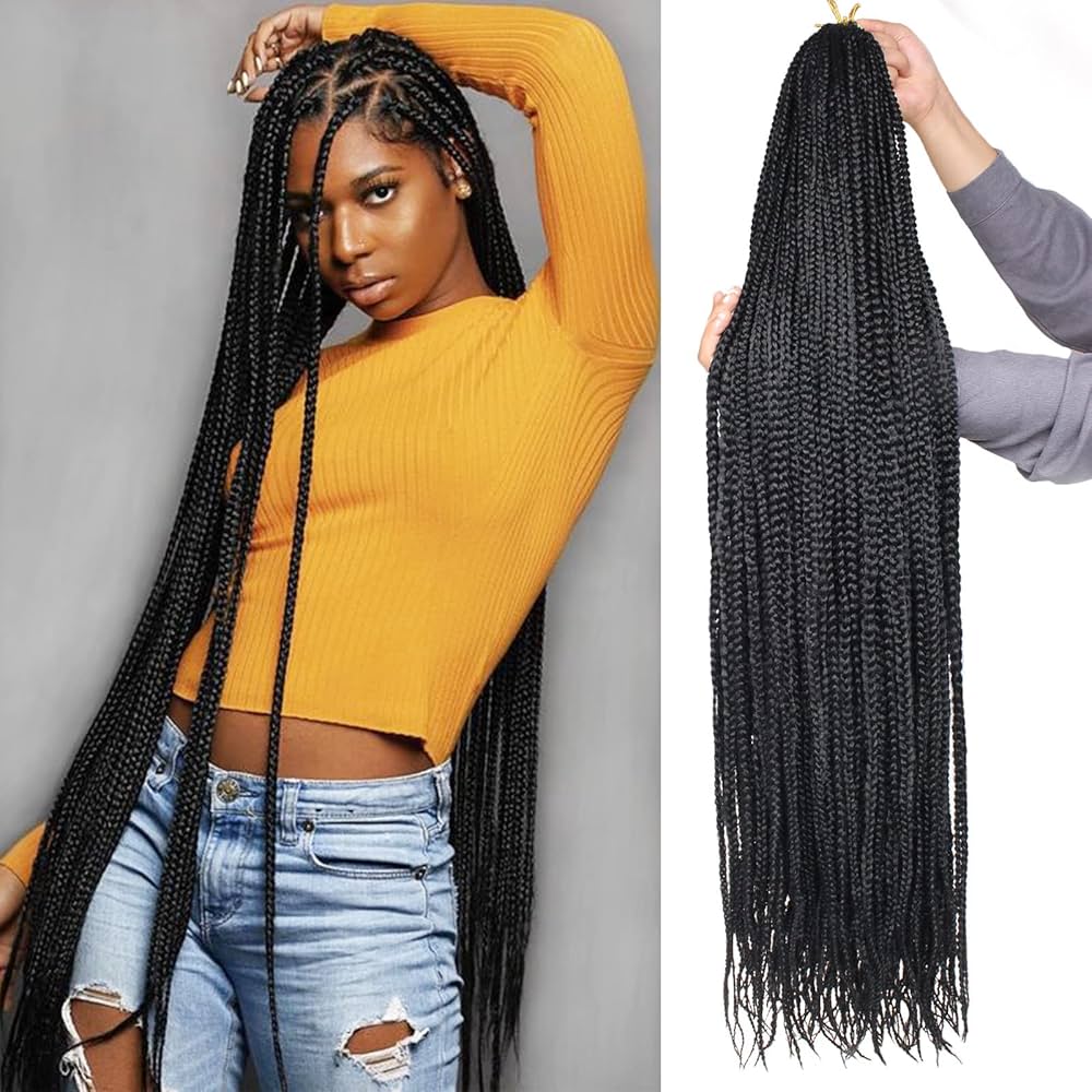 のの Amazon.com : Unionbeauty 36 Inch Box Braids Crochet Hair 8