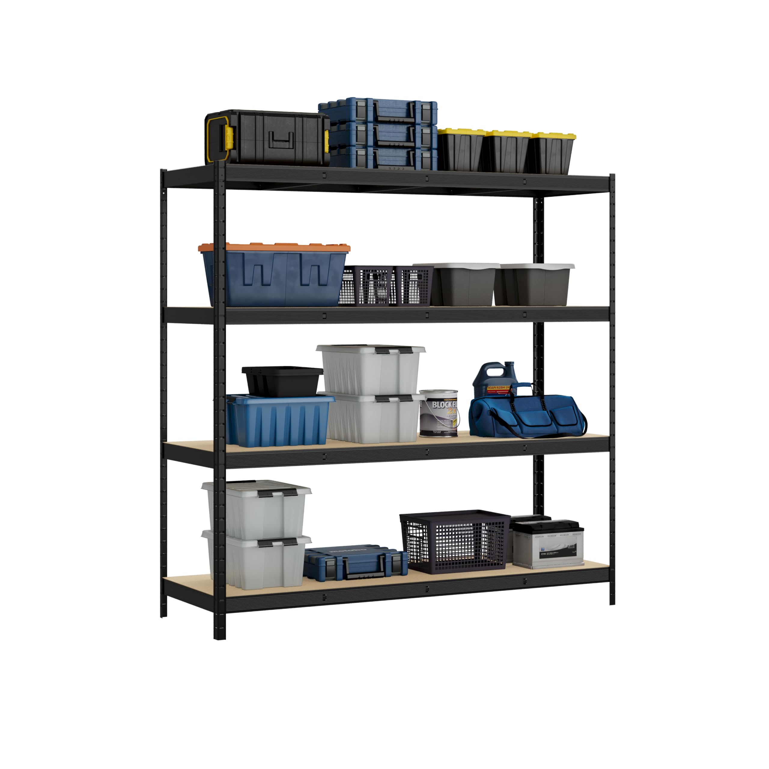 Racking Solutions Heavy Duty Garage Shelving Racking Storage Unit 4 Tiers 600KG UDL Per Shelf (2400KG PER UNIT) (220H x 180W x 60mm D)