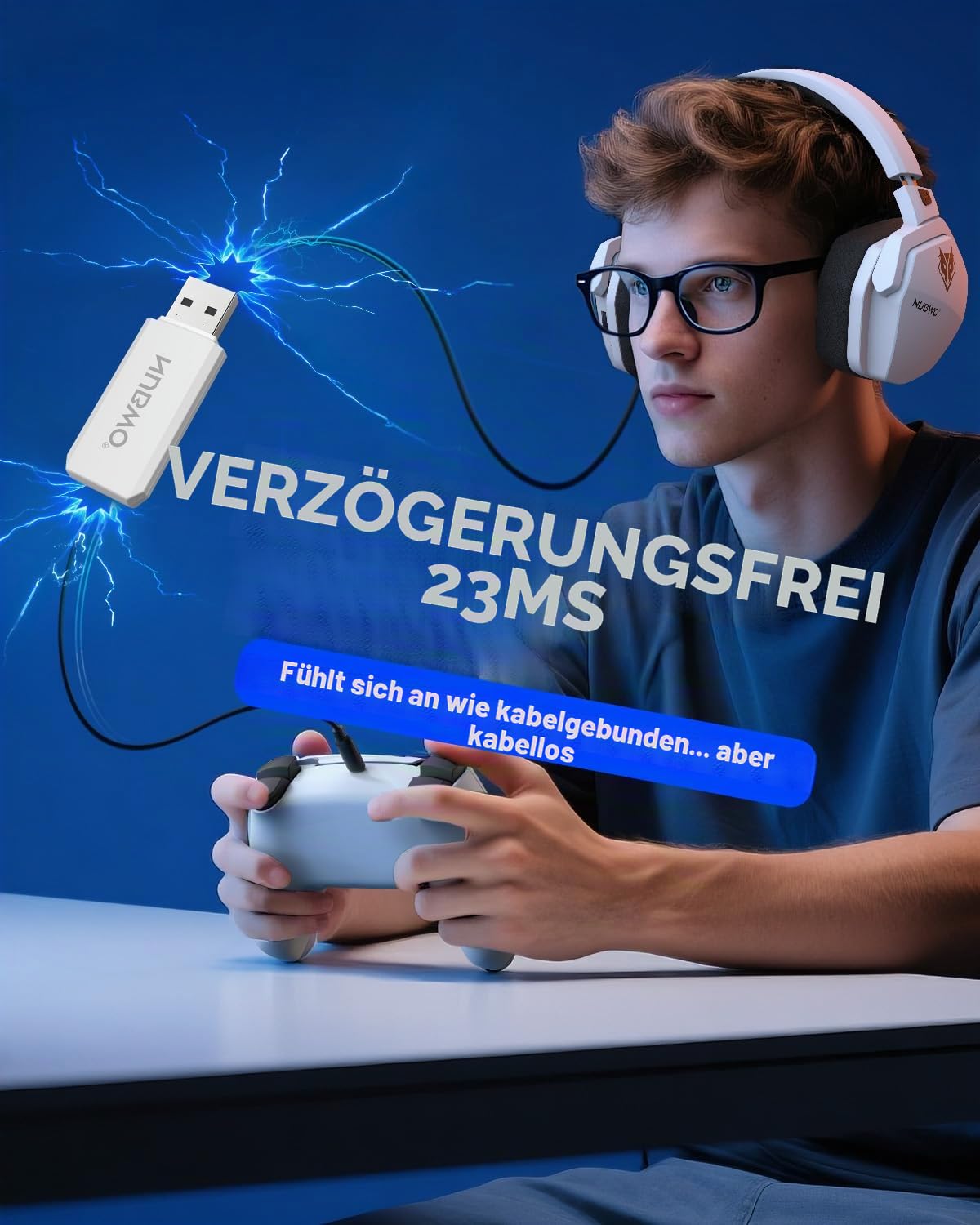 Nubwo G06 Dual Wireless Gaming Headset mit Mikrofon für PS5 – Bild 3