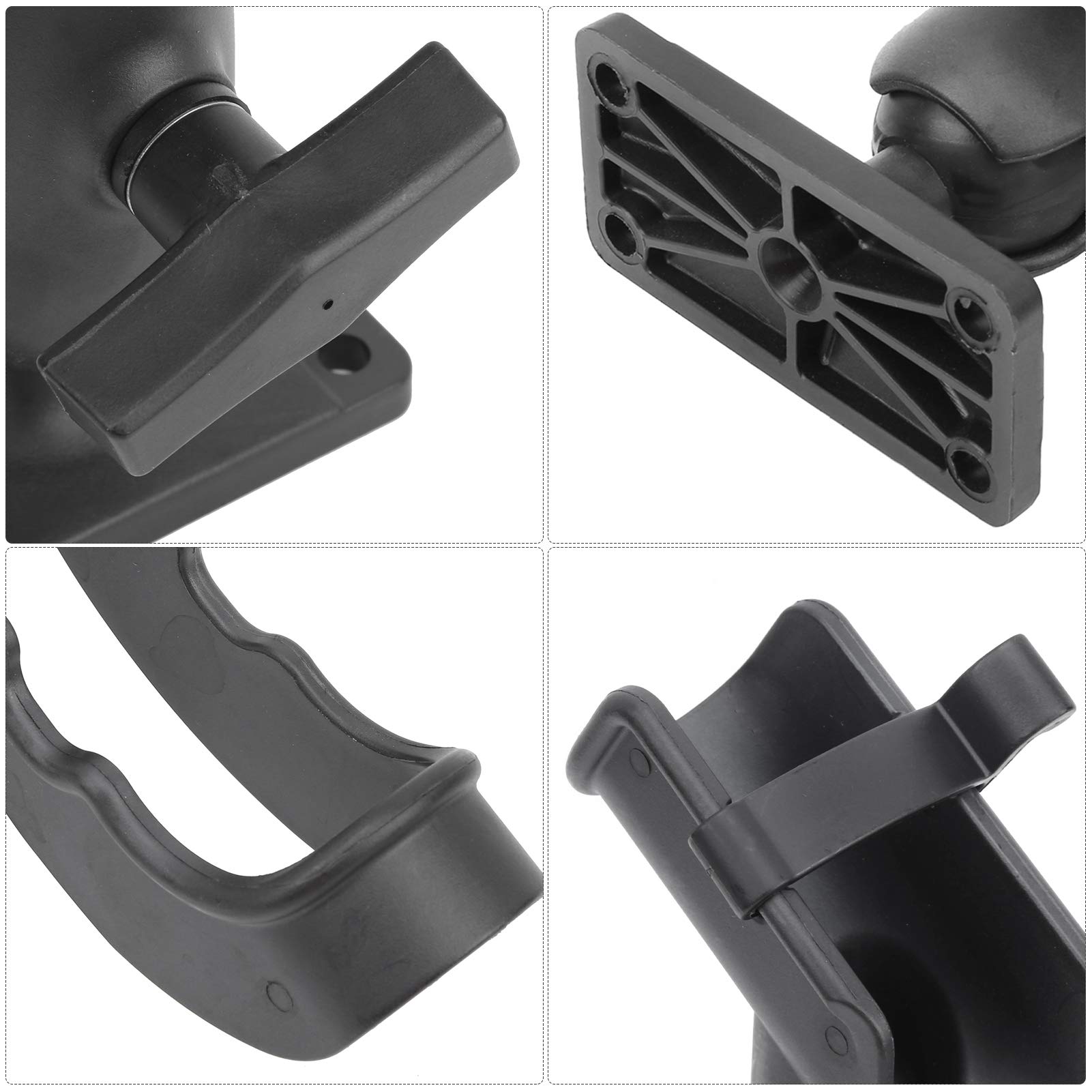 Supporto Per Canna Da Pesca Per Kayak, 2 Pezzi, Angolo 30°, Fissaggio Robusto, Nero