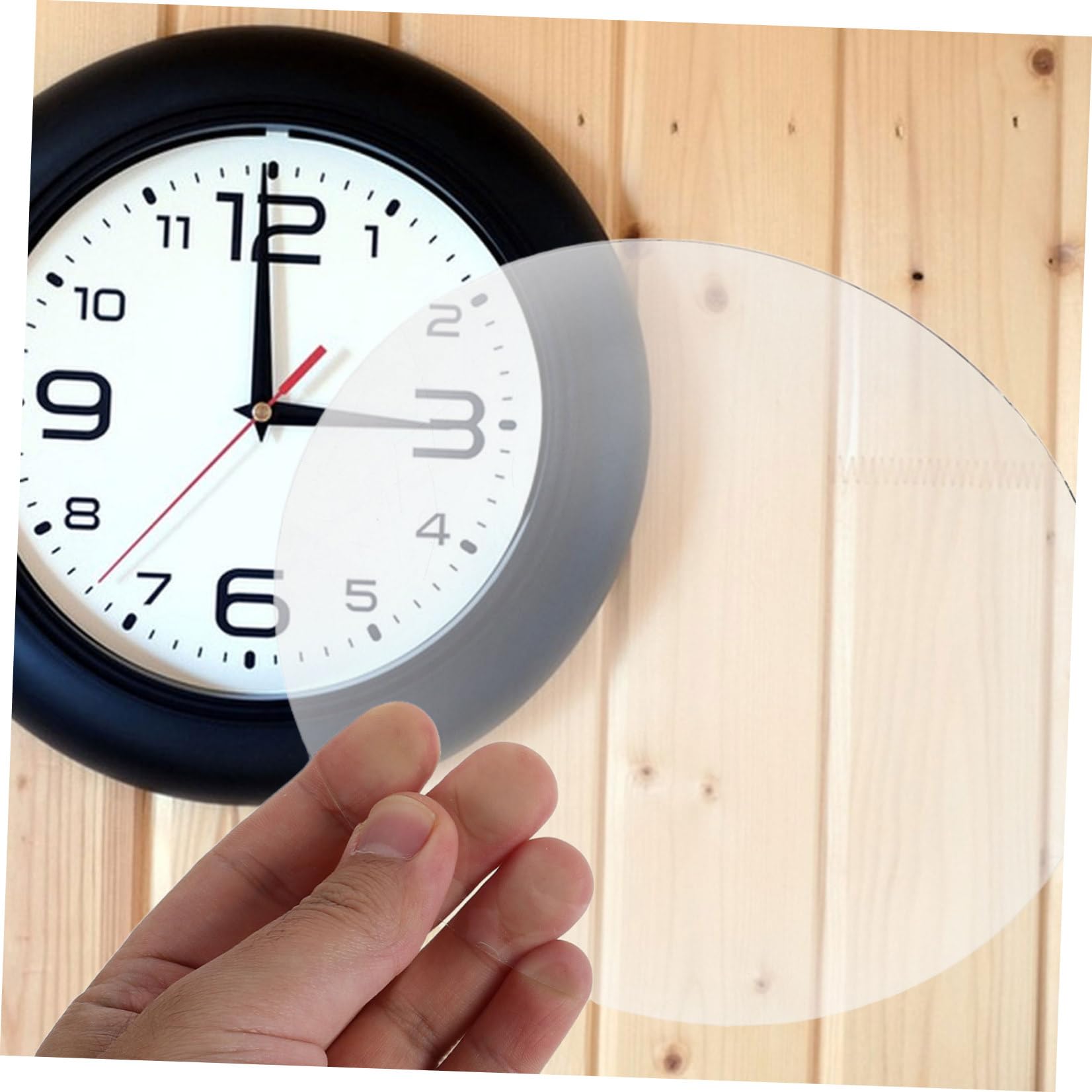 SOLUSTRE Vetro Convesso Rotondo per Orologio da Parete, Copertura in Vetro Dome, Protezione e Sostituzione per Orologi Classici e Moderni, 20 Cm