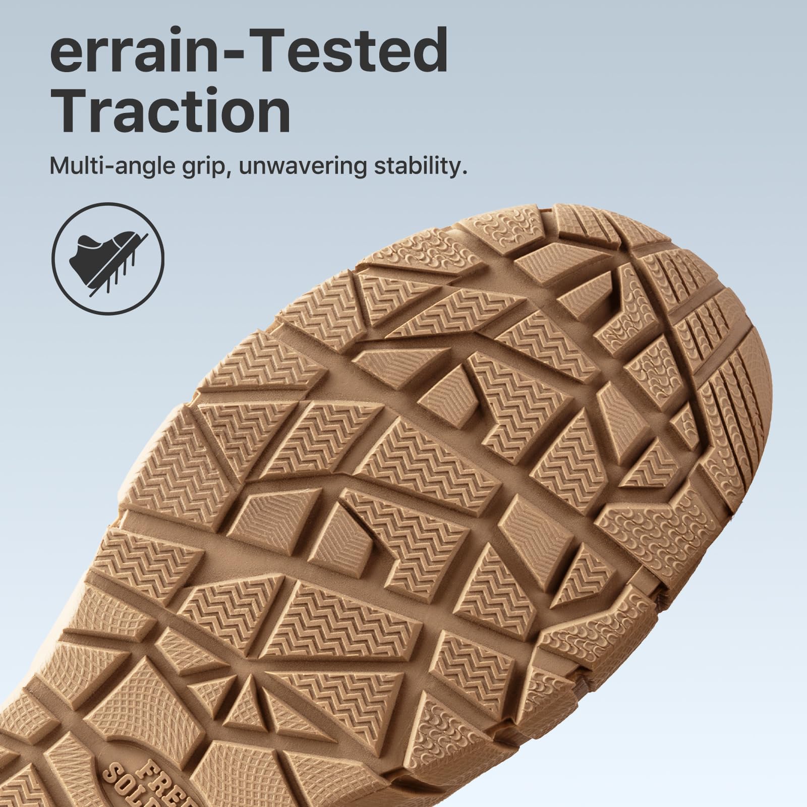 FREE SOLDIER Herren Wasserdichte Stiefel 6 Zoll, Hochwertiges Echtes Leder, leicht, bequem und rutschfest, ultraleicht All Terrain Wanderstiefel