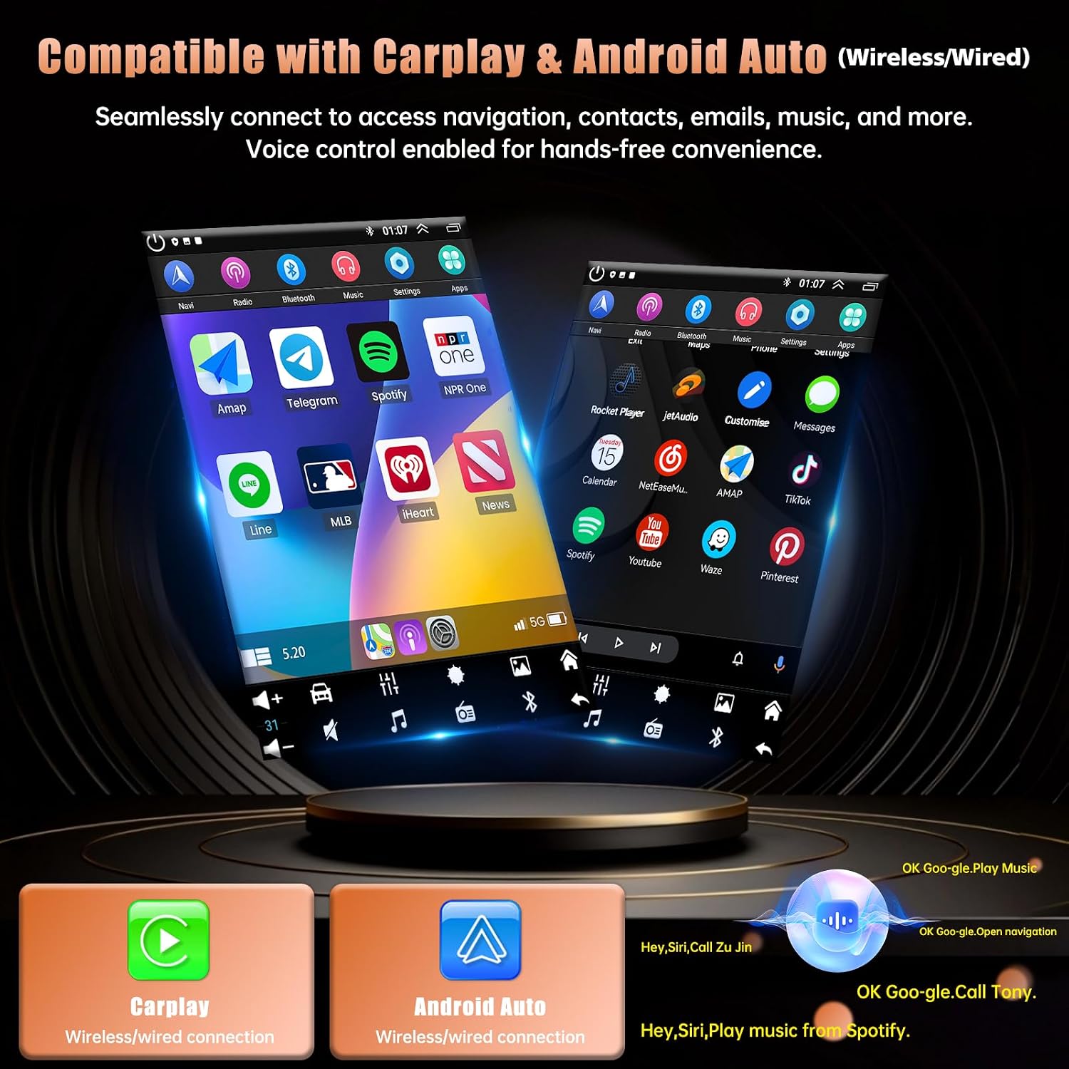 9.7 Inch Android 13 Car Stereo for Dodge RAM 1500 2500 3500 4500 5500 2013-2018 Radio Upgrade Touch Screen with Wireless Carplay Android Auto Backup Camera GPS SWC WiFi FM,2+32G