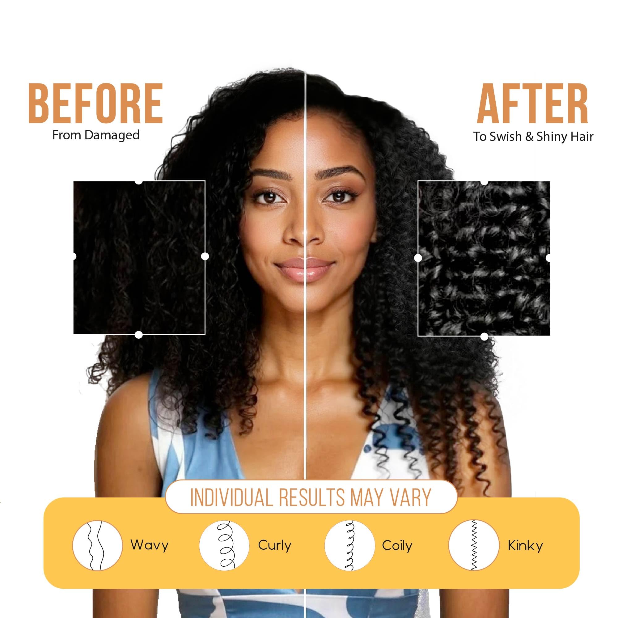 Afrocenchix Spring Moisturising Hair Butter, with Mango Butter, Shea Butter & Avocado Oil extracts to Smooth Frizz, Add Shine - Image 4
