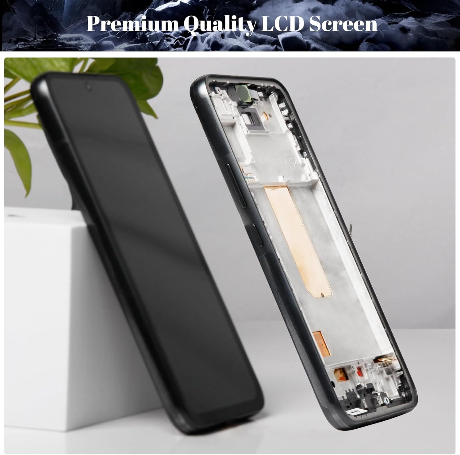 OLED for Samsung A54 Screen Replacement for Samsung Galaxy A54 5g LCD Display Touch Screen Replacement for SM-A546 Digitizer Repair Kits with Frame (Larger Size)