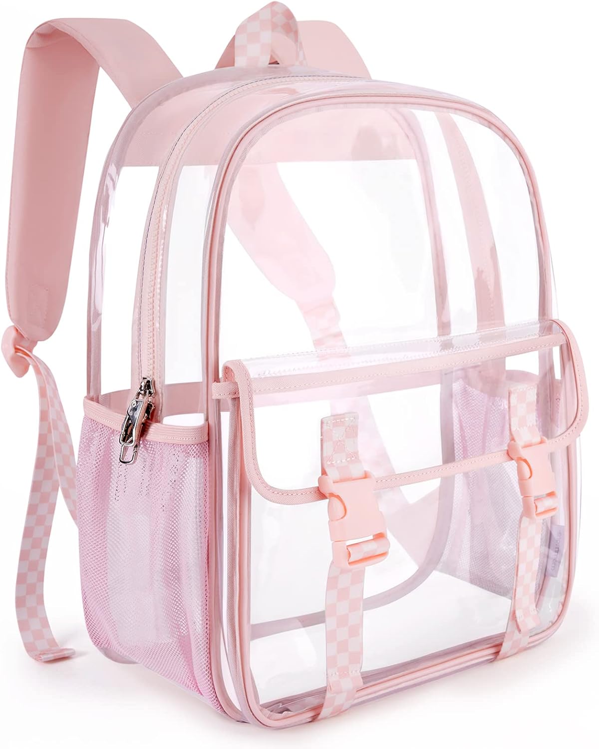 mommore Clear Backpack Heavy Duty Thick PVC Clear Bookbags
