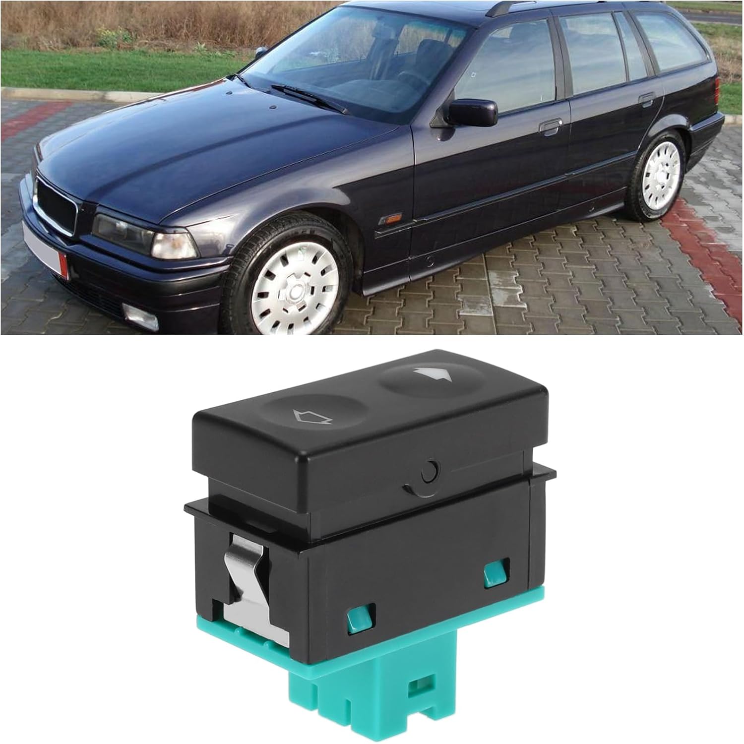 Car Sunroof Switch Front Window Sunroof Switch Replacement 61318365300 for BMW E36 316I/ 318I/ 318Is/ 318Tds/ 320I 4 Pin Power Sunroof Switch