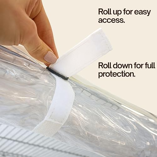 Miniatura 7 de Formosa Covers Funda de estante de alambre transparente de alta calidad, solución de almacenamiento resistente para estantes de alambre (48 pulgadas