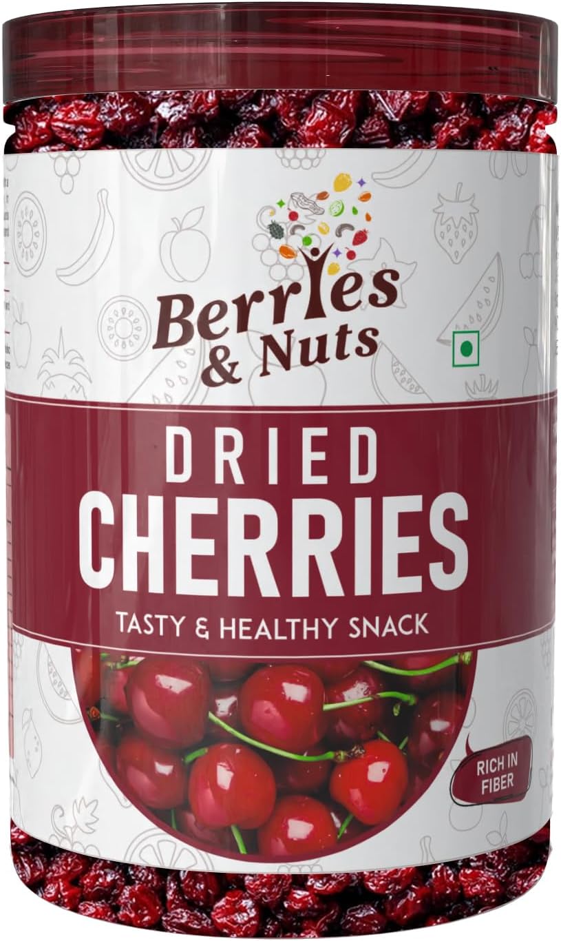 Berries And Nuts Dehydrated Candied Dried Cherries | Dehydrated Cherry, Dried Berries | 1 Bottle of 200 Grams