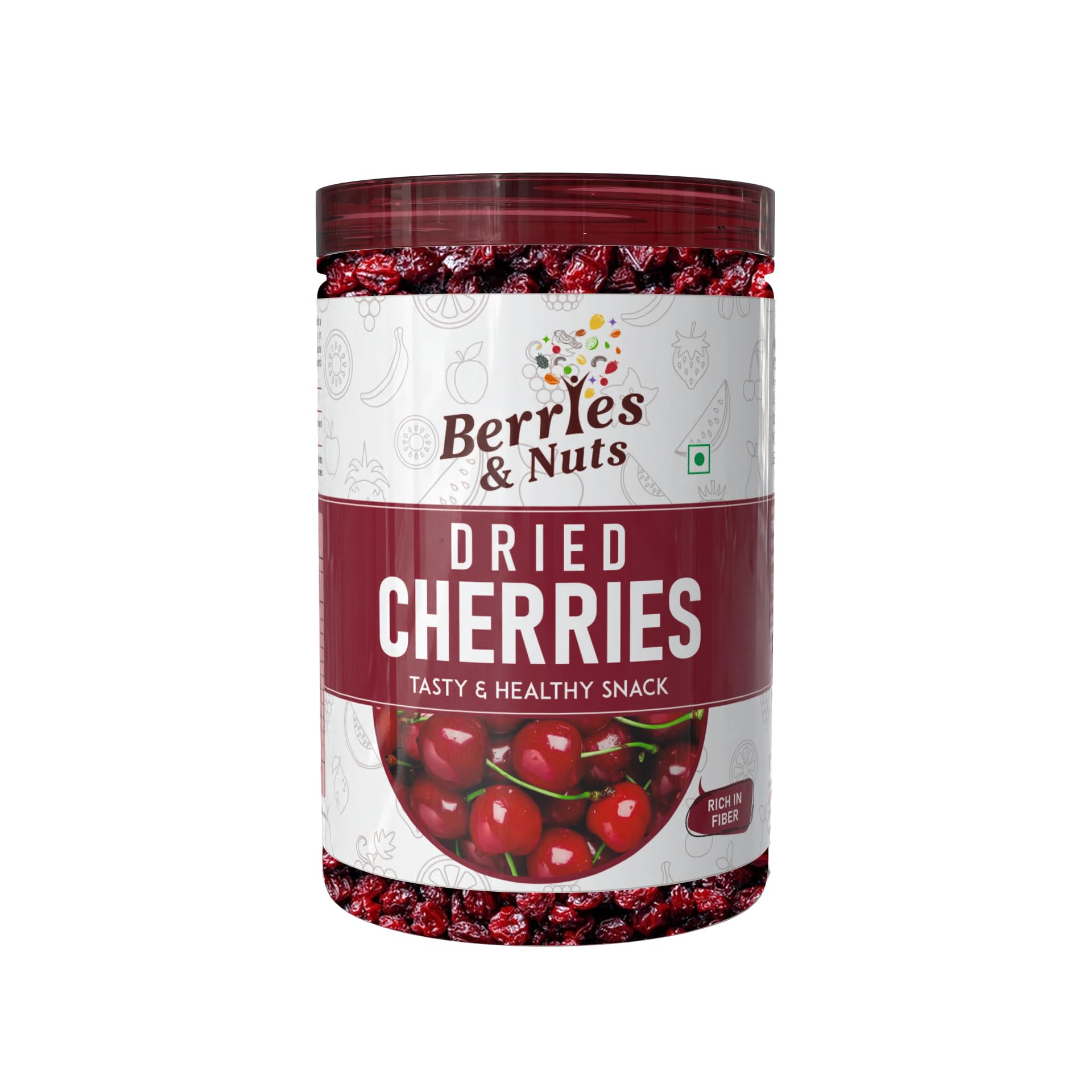 Berries And Nuts Dehydrated Candied Dried Cherries | Dehydrated Cherry, Dried Berries | 1 Bottle of 200 Grams