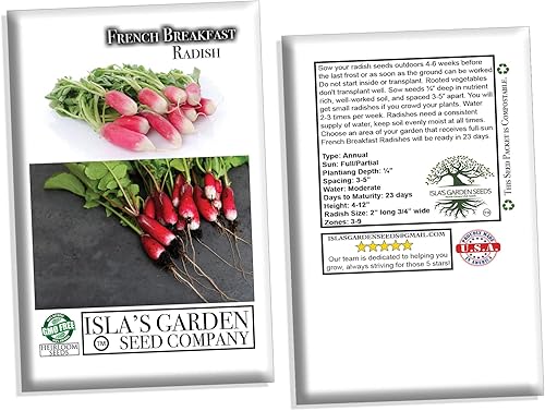 Miniatura 5 de Semillas de rábano francés para plantar, más de 200 semillas de reliquia por paquete, semillas de jardín de Isla (semillas de jardín de Isla),