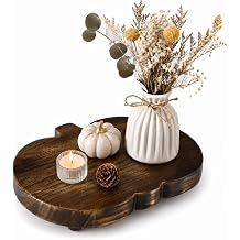 Wood Riser for Kitchen Counter Large Wood Pumpkin Tray, 12" x 9.5"