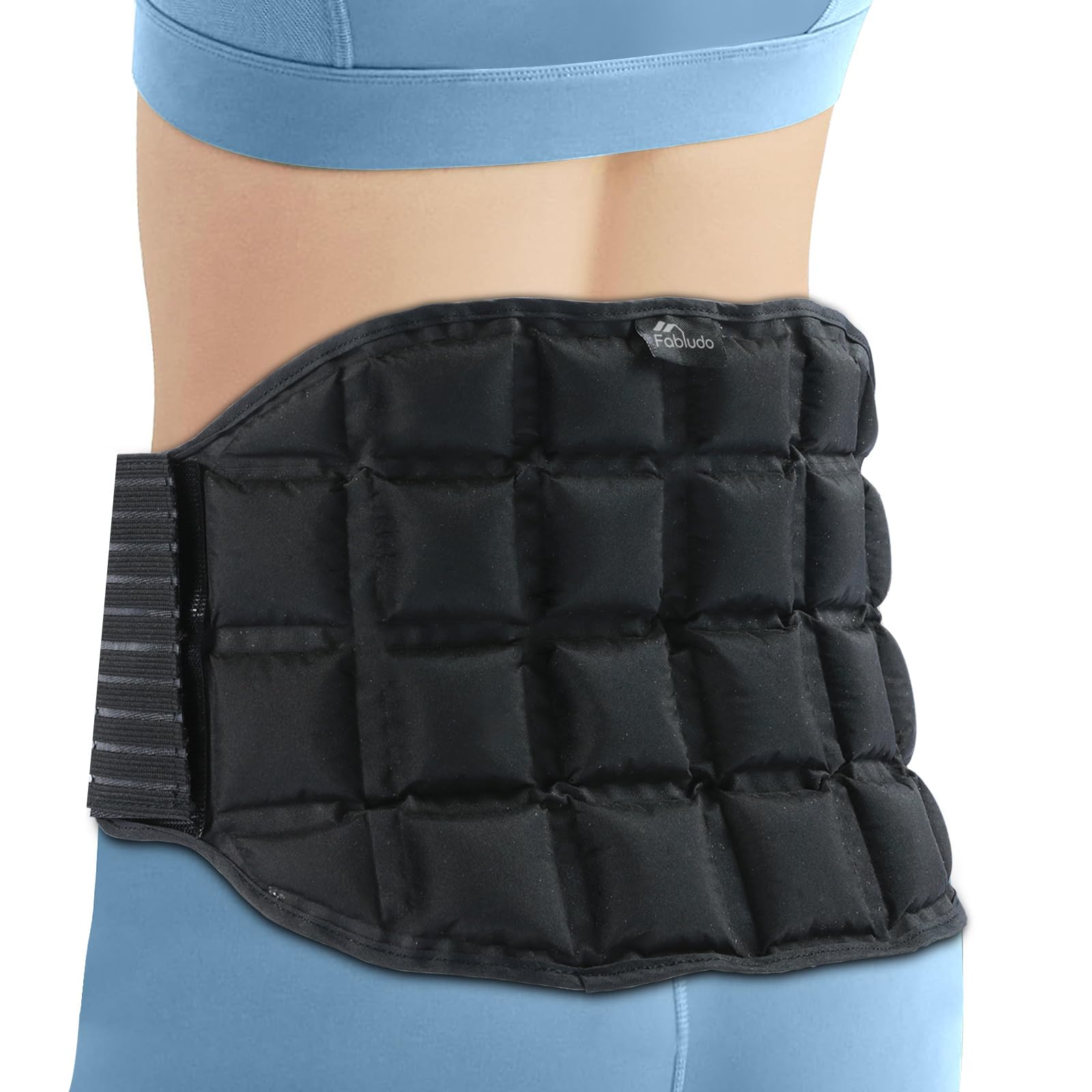Fabludo Gel Ice Pack for Back Pain Relief, Reusable Lower Back Ice Bag for Injuries, Cold Pack Ice Wrap for Back, Cold Hot Compress Therapy for Lumbar, Sciatica Nerve, Herniated Disc, Coccyx