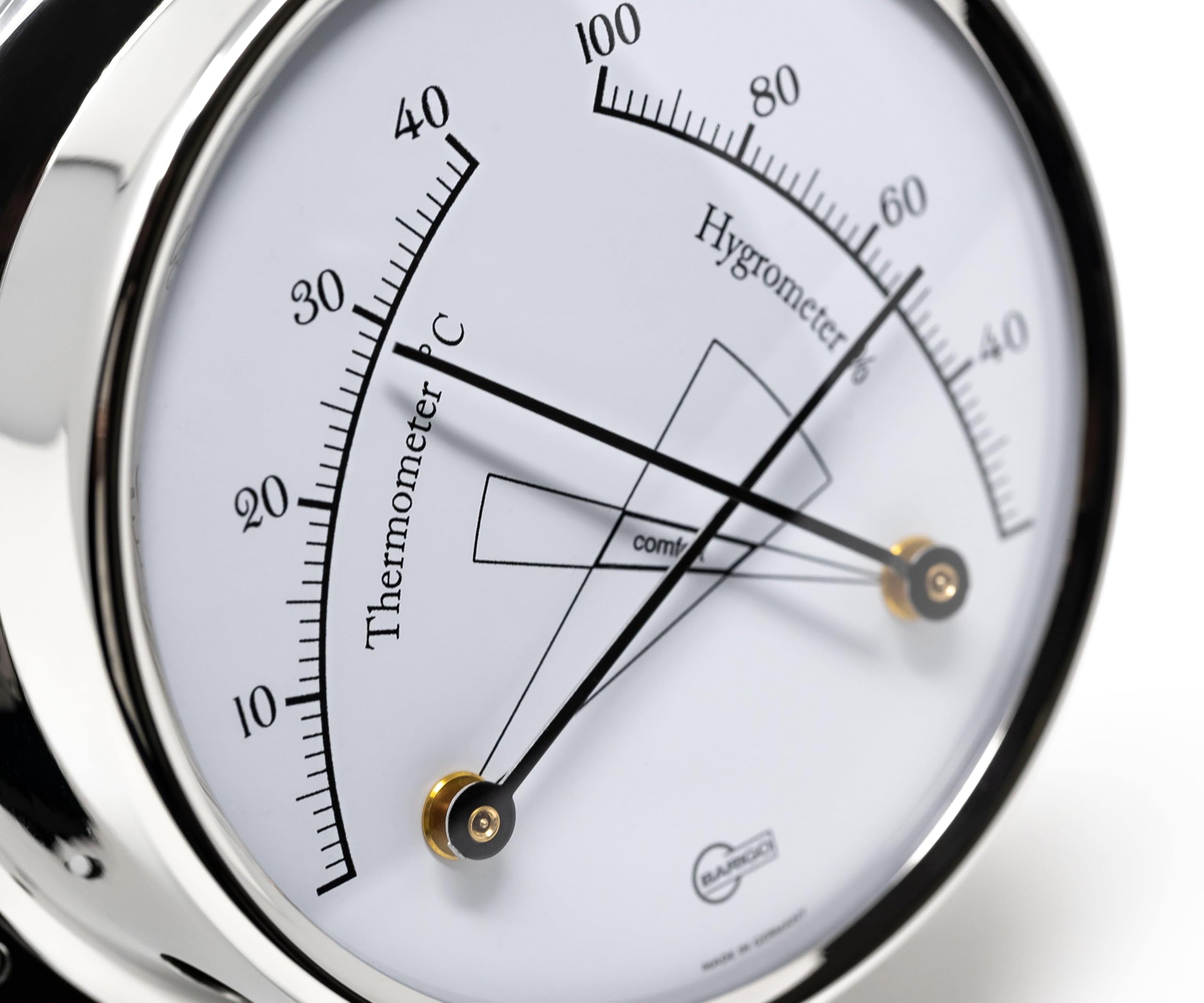 Barigo Bundle - Barometer, Thermo-Hygrometer und Quarzuhr - Serie Regatta - Edelstahl poliert - Set 3 Stück - Made in Germany