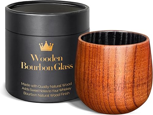 Vaso de whisky de madera carbonizada, regalos de bourbon para hombres, vaso de whisky de madera carbonizada de 10 onzas Regalos de whisky de