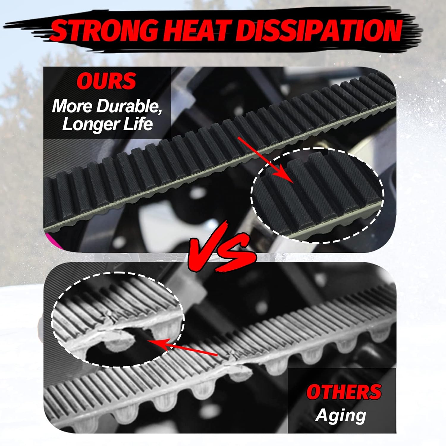 StarknightMT Drive Belt - ATV UTV Carbon Belt Compatible with Can-Am Outlander Commander Maverick Renegade, Replacement for 422280360 422280364 715000302 715900030 715900212