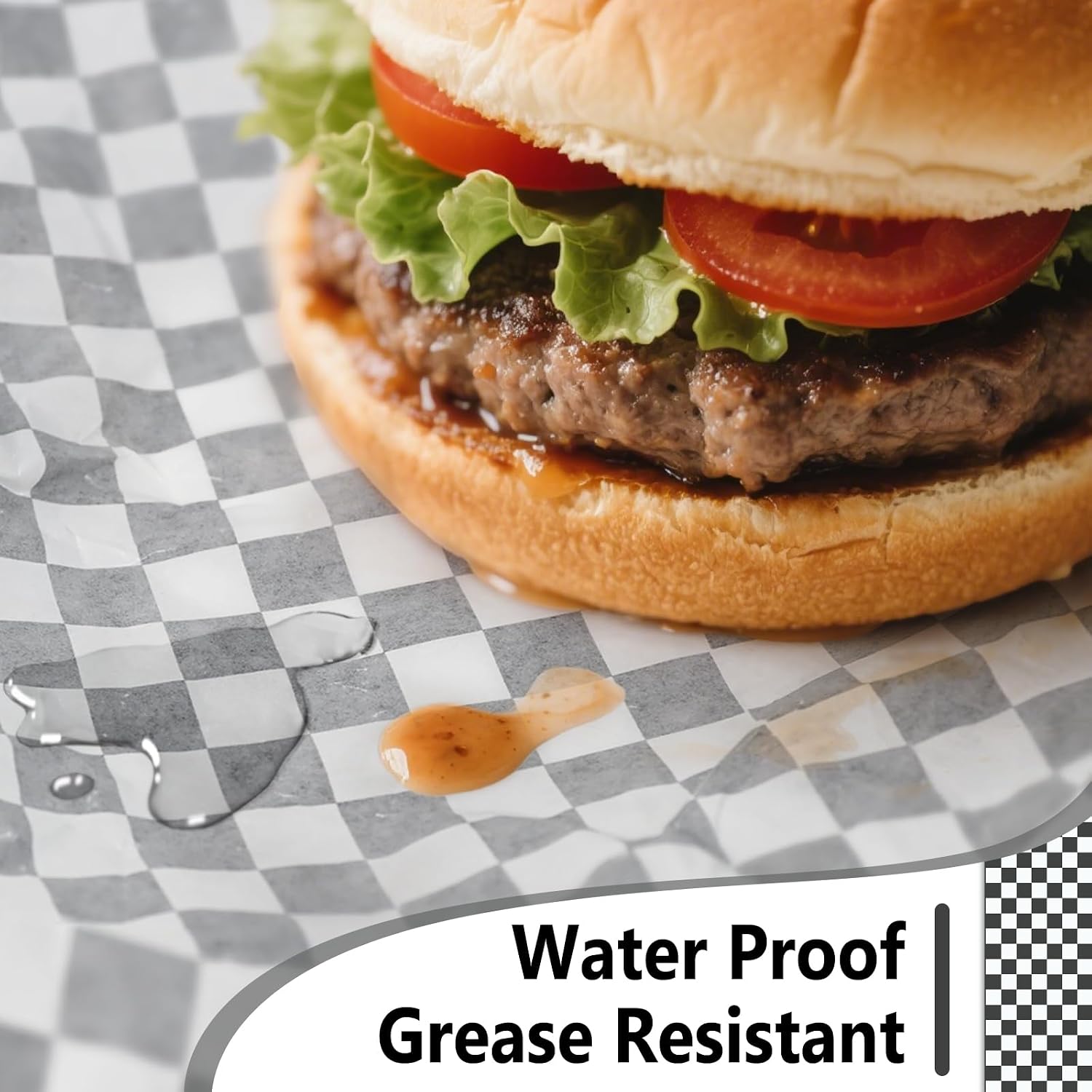 EcoDispose 12 x 12" Grease Resistant Deli Paper Precut Sheets, 100 Pcs