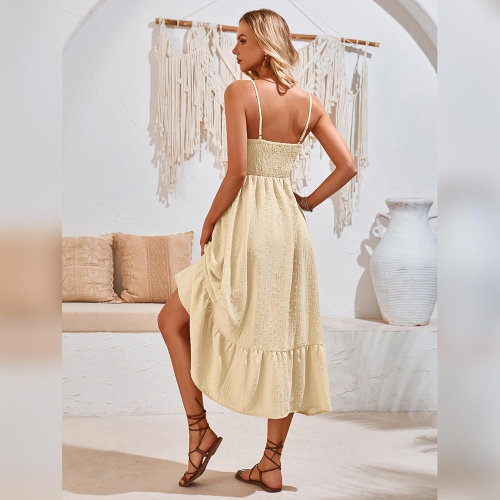 Summer Dresses for Women 2024 Boho Spaghetti Straps Midi Summer Dresses for Women 2024 Boho Spaghetti Straps Midi