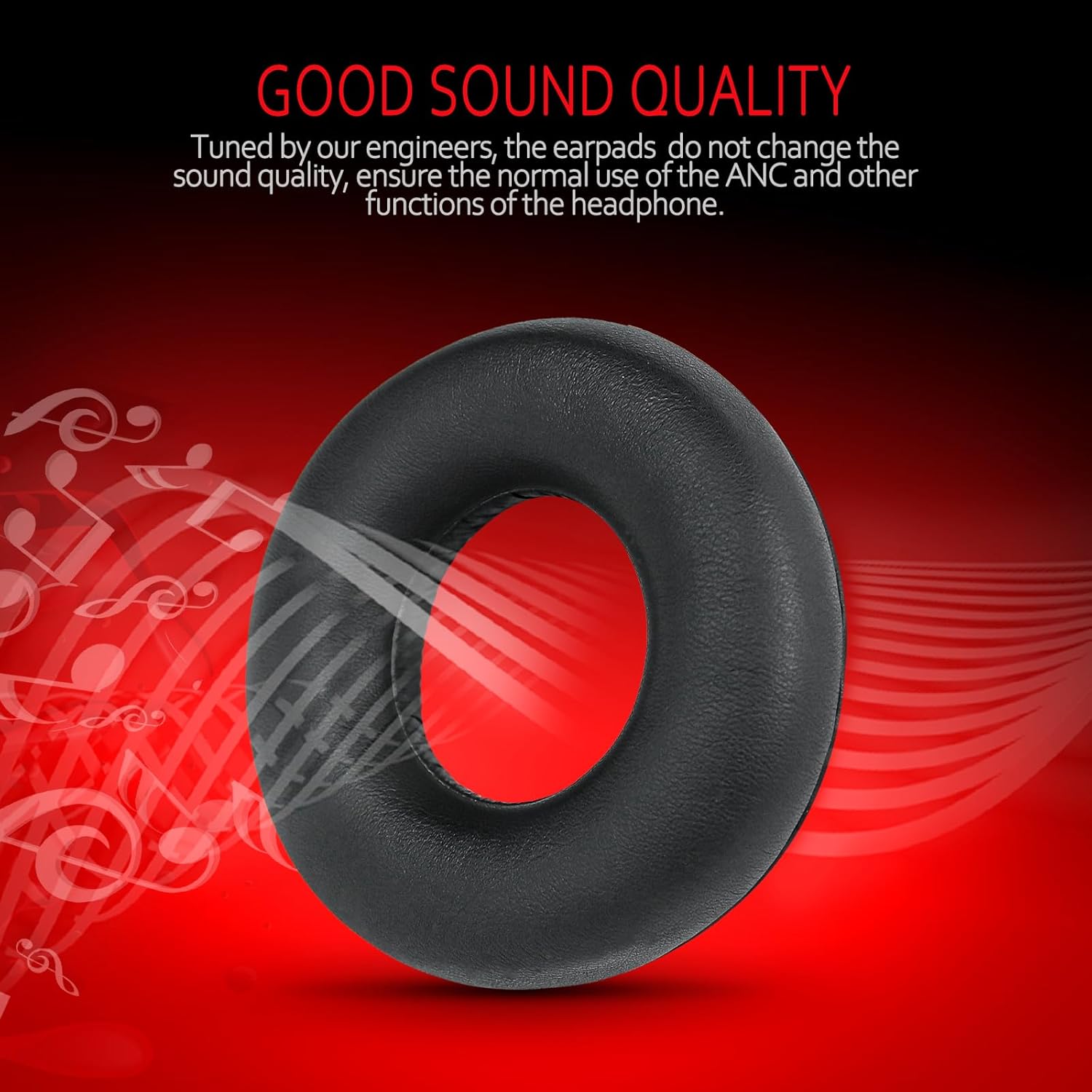 Krone Kalpasmos Replacement Earpads for Sony WH-CH520N Headphones, Sony Ear Cushion Compatible with Sony WH CH500N, Sony WH-CH510N CH520N Ear Pads (Black) - Image 4